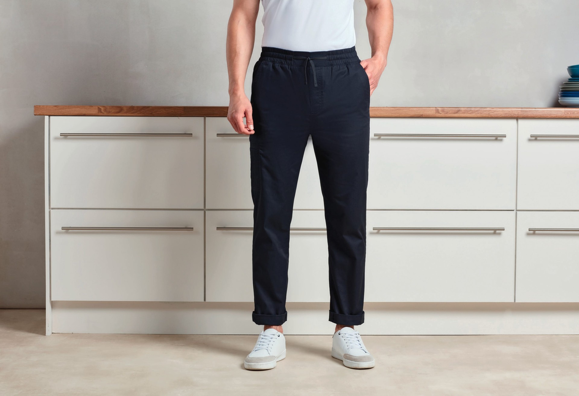 Calça cargo reciclada de chef - PR557