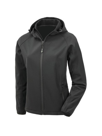 Bluso softshell reciclado 3 camadas com capuz - R911F