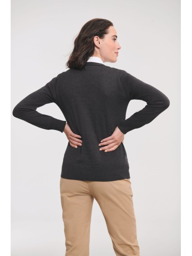 Casaco de malha com decote em V - RU715F