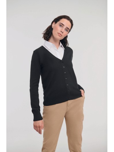 Casaco de malha com decote em V - RU715F