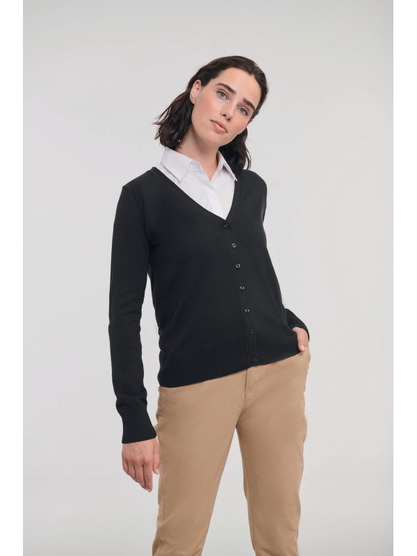 Casaco de malha com decote em V - RU715F