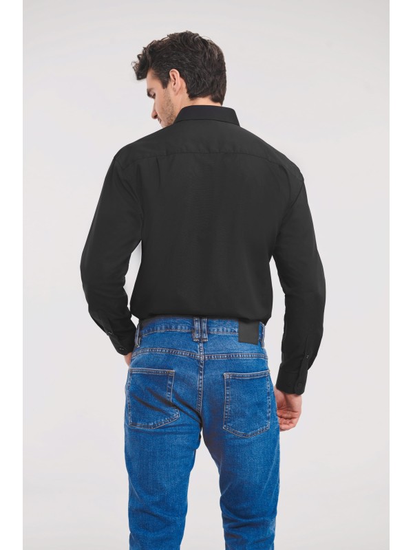 Camisa em popeline de manga comprida - RU934M