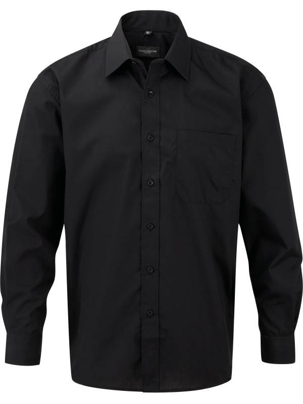 Camisa em popeline de manga comprida - RU934M