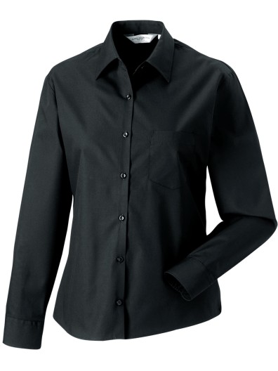Camisa de manga comprida em popeline - RU936F