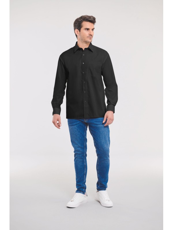 Camisa de manga comprida em popeline - RU936M