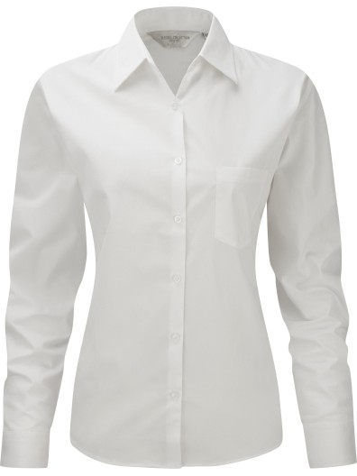 Camisa de manga comprida em popeline - RU936F