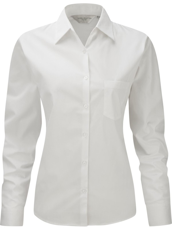 Camisa de manga comprida em popeline - RU936F