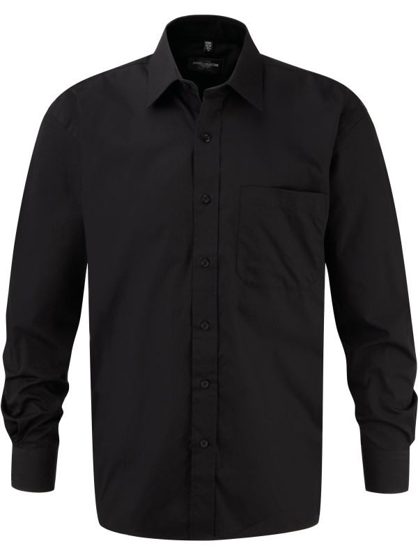 Camisa de manga comprida em popeline - RU936M