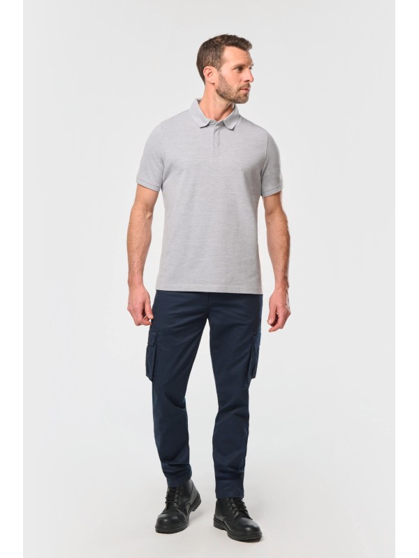 Polo com molas de press�o na gola de manga curta - WK225