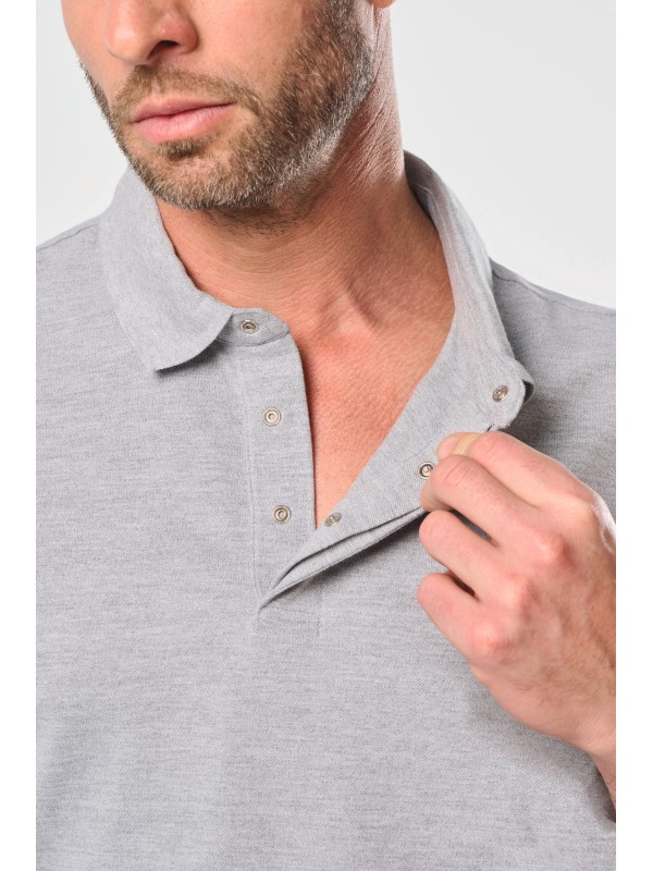 Polo com molas de press�o na gola de manga curta - WK225