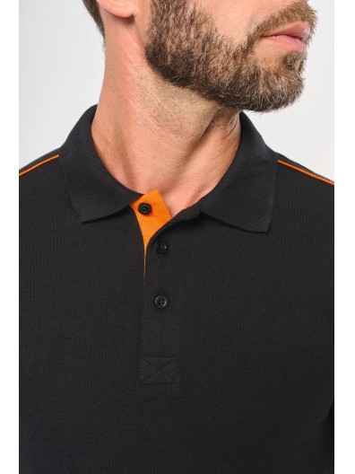 Polo com contraste de manga curta DAY TO DAY - WK270X