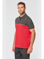 Polo bicolor de manga curta eco-respons�vel unissexo