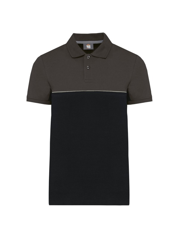 Polo bicolor de manga curta eco-respons�vel unissexo - WK210