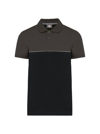 Polo bicolor de manga curta eco-respons�vel unissexo - WK210