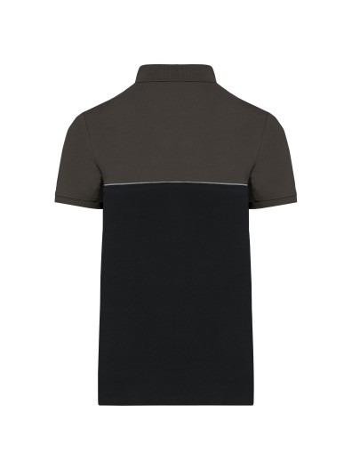 Polo bicolor de manga curta eco-responsvel unissexo - WK210X