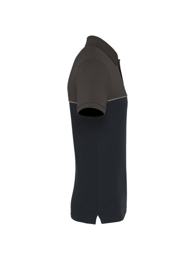 Polo bicolor de manga curta eco-responsvel unissexo - WK210X