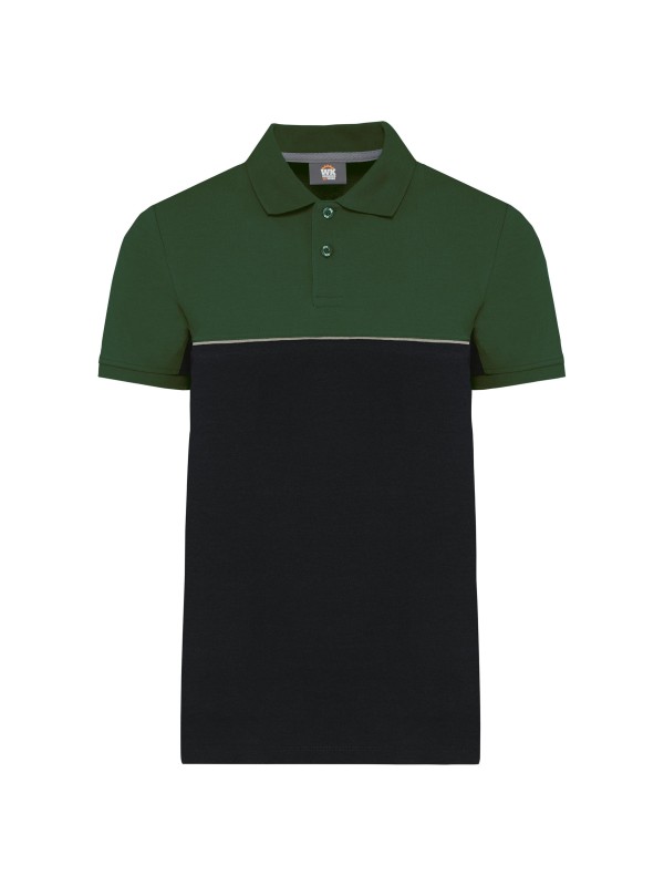 Polo bicolor de manga curta eco-respons�vel unissexo - WK210