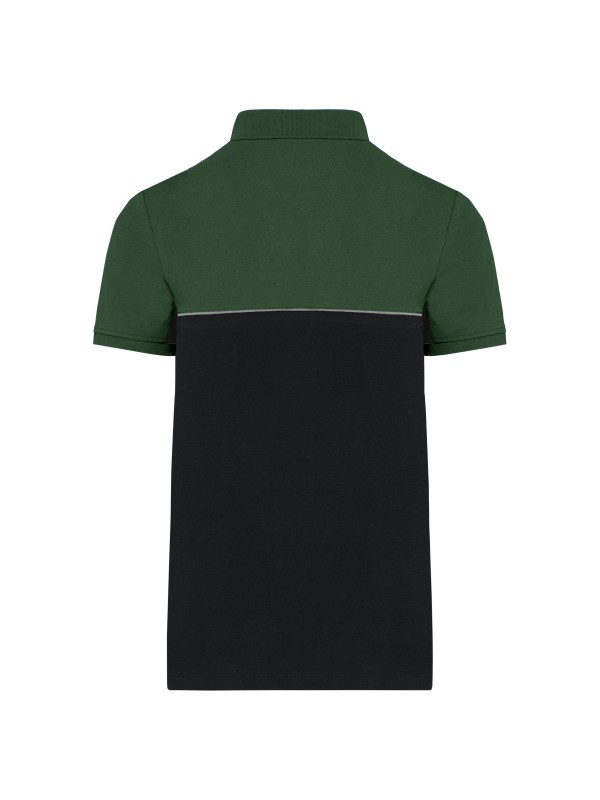 Polo bicolor de manga curta eco-respons�vel unissexo - WK210