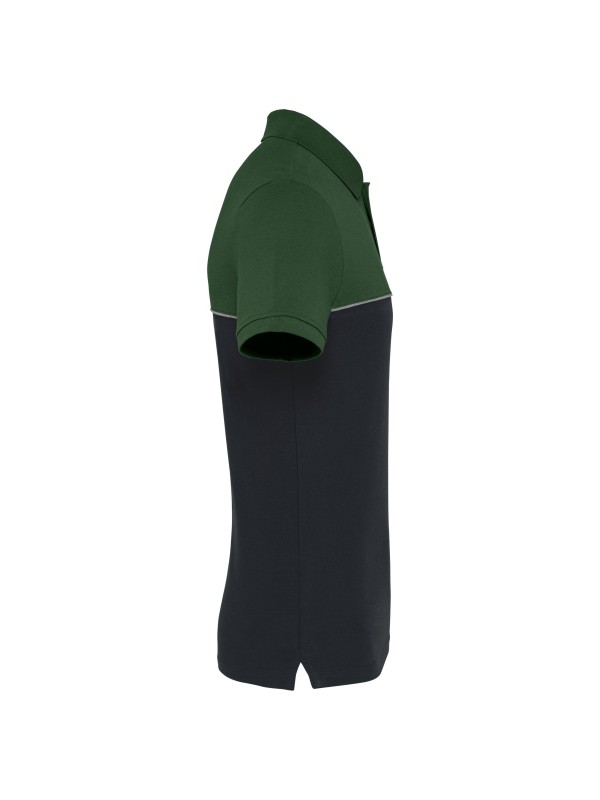 Polo bicolor de manga curta eco-respons�vel unissexo - WK210