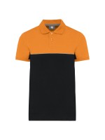 Polo bicolor de manga curta eco-respons�vel unissexo - WK210