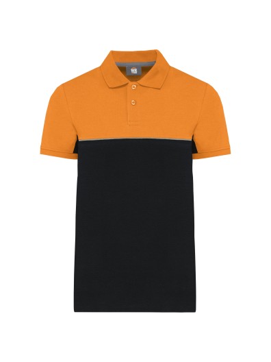 Polo bicolor de manga curta eco-respons�vel unissexo - WK210