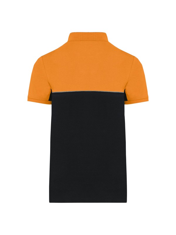 Polo bicolor de manga curta eco-respons�vel unissexo - WK210