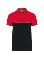Polo bicolor de manga curta eco-respons�vel unissexo - WK210