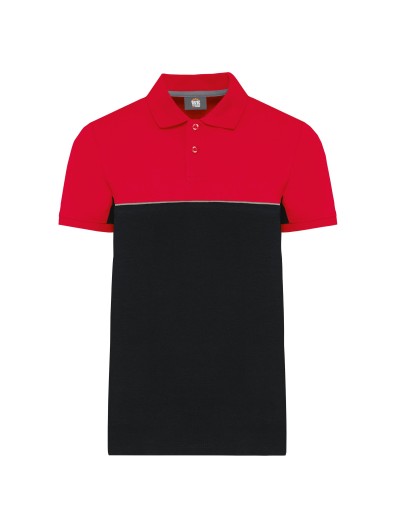 Polo bicolor de manga curta eco-respons�vel unissexo - WK210