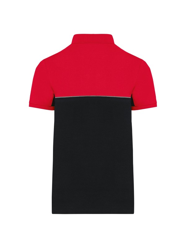 Polo bicolor de manga curta eco-respons�vel unissexo - WK210