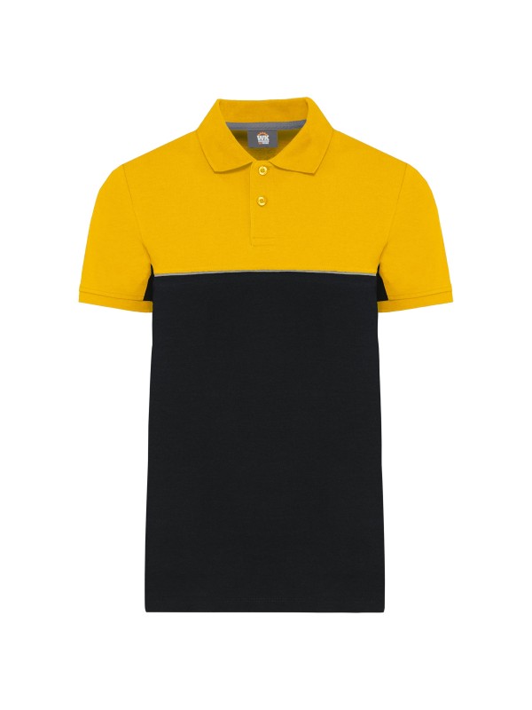 Polo bicolor de manga curta eco-respons�vel unissexo - WK210