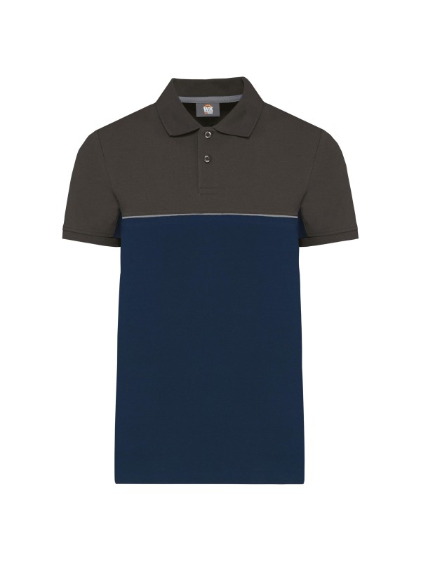 Polo bicolor de manga curta eco-respons�vel unissexo - WK210