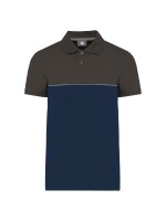 Polo bicolor de manga curta eco-respons�vel unissexo - WK210