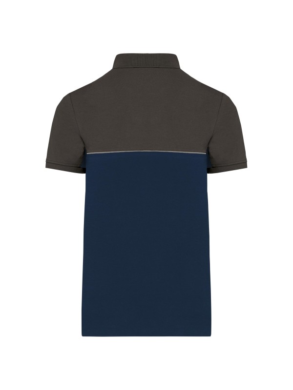 Polo bicolor de manga curta eco-respons�vel unissexo - WK210