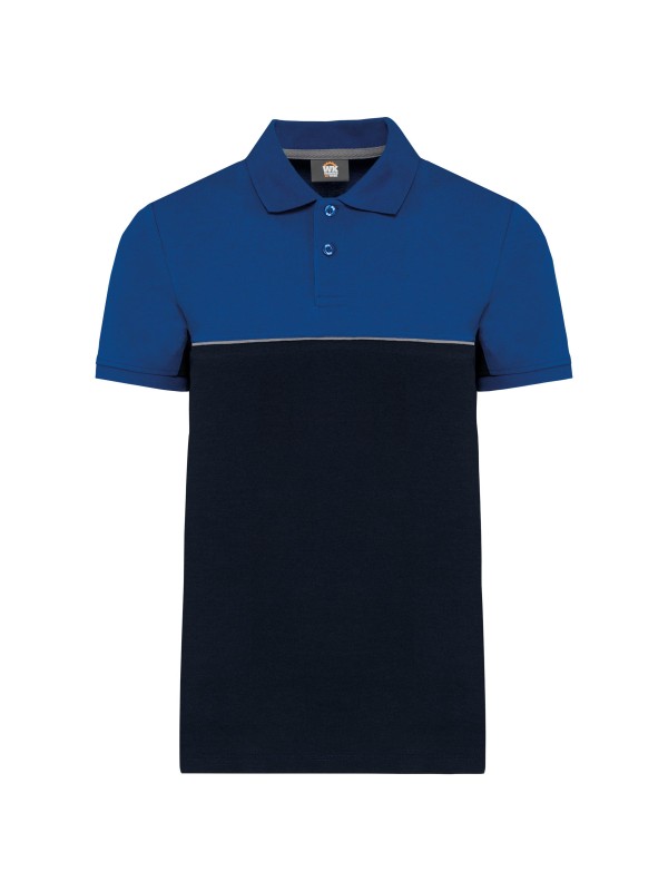 Polo bicolor de manga curta eco-respons�vel unissexo - WK210