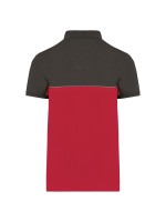 Polo bicolor de manga curta eco-respons�vel unissexo