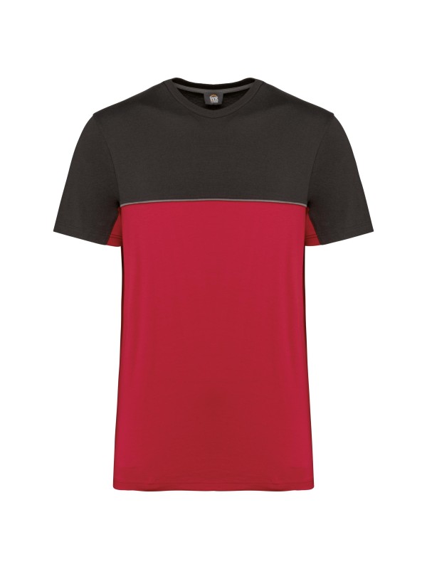 T-shirt bicolor eco-respons�vel de manga curta unissexo