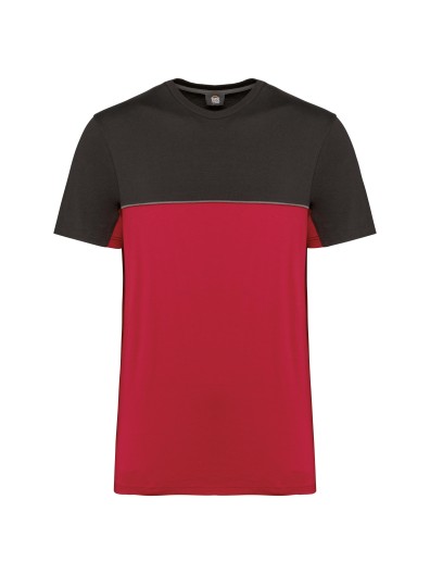 T-shirt bicolor eco-respons�vel de manga curta unissexo