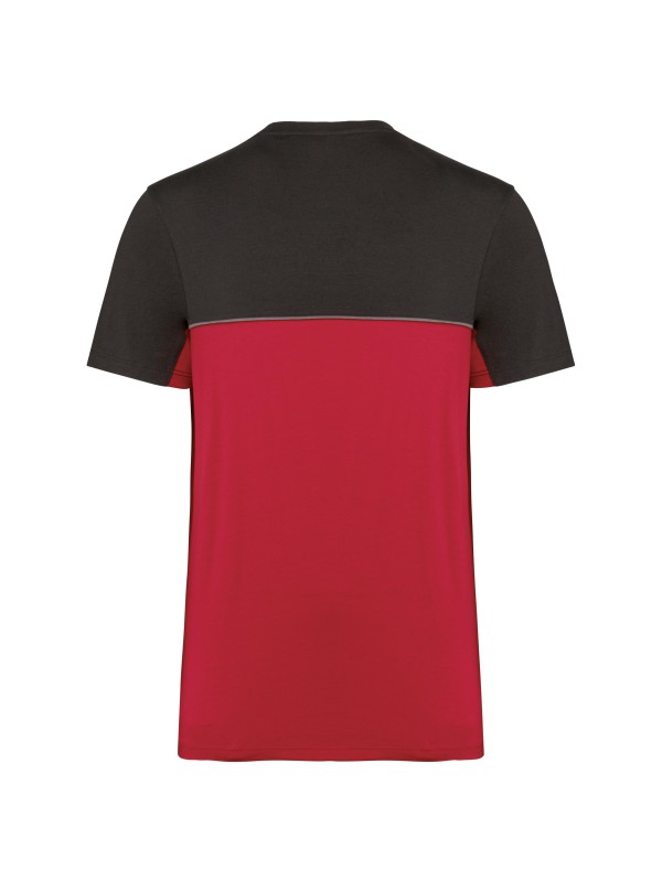 T-shirt bicolor eco-respons�vel de manga curta unissexo