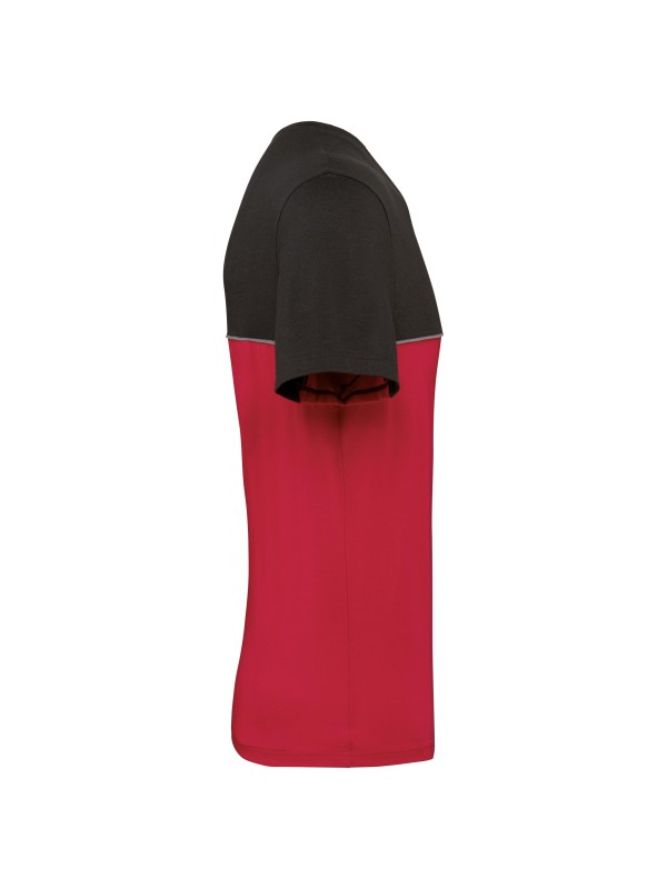 T-shirt bicolor eco-respons�vel de manga curta unissexo