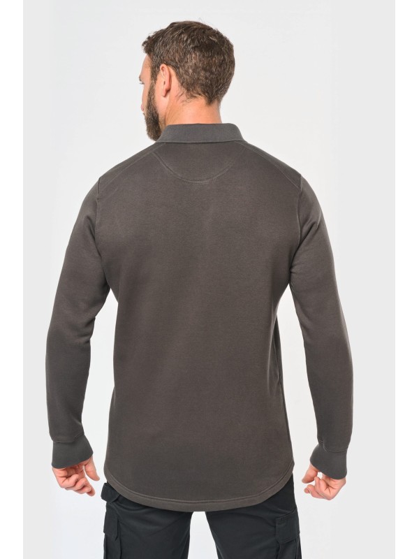 Sweatshirt com decote tipo polo - WK4000