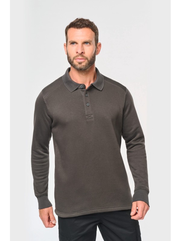 Sweatshirt com decote tipo polo - WK4000