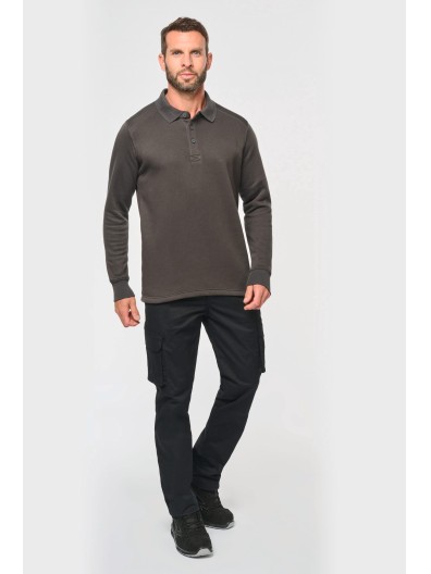 Sweatshirt com decote tipo polo - WK4000