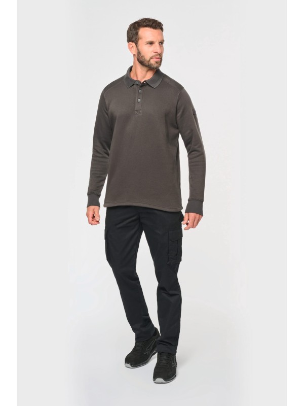 Sweatshirt com decote tipo polo - WK4000