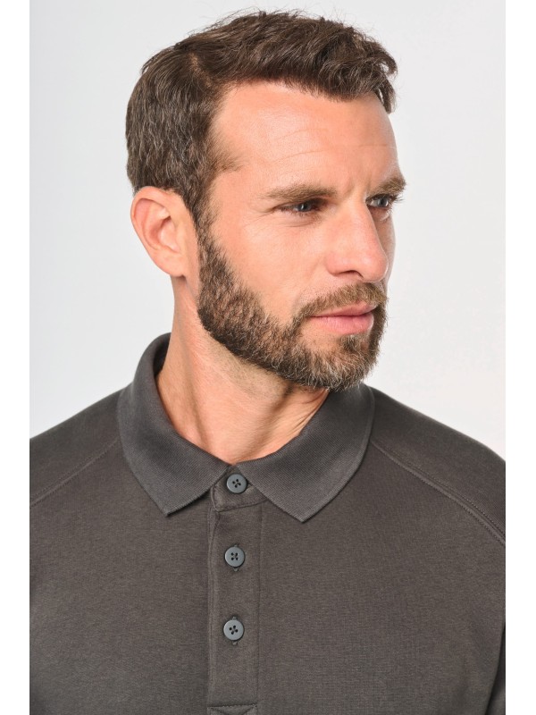 Sweatshirt com decote tipo polo - WK4000