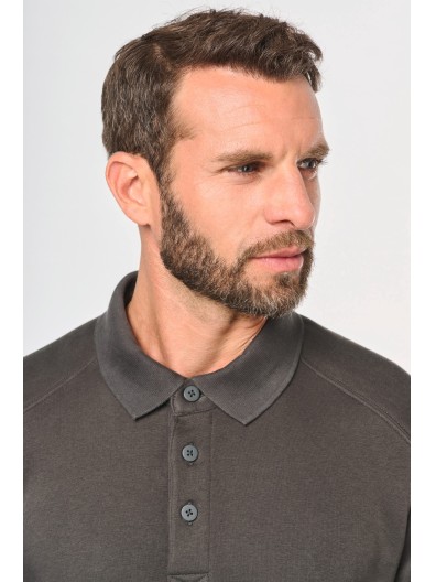 Sweatshirt com decote tipo polo - WK4000
