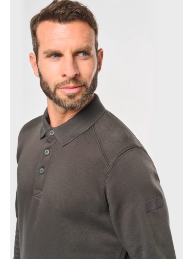 Sweatshirt com decote tipo polo - WK4000