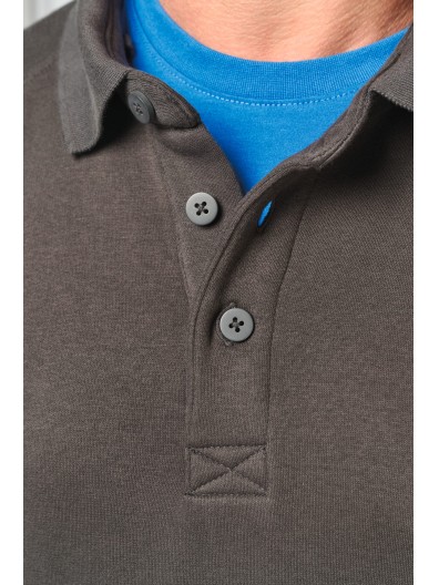 Sweatshirt com decote tipo polo - WK4000