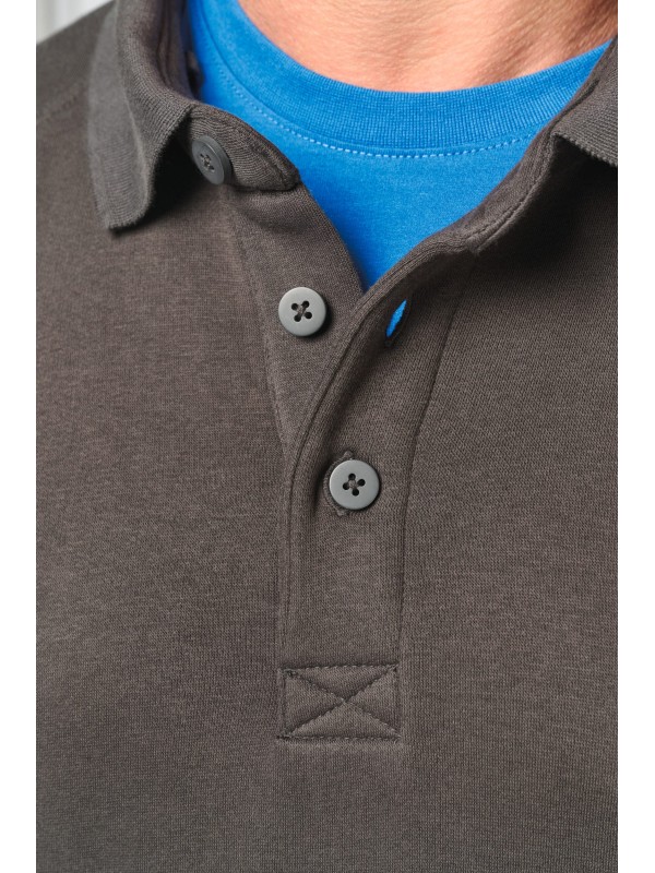 Sweatshirt com decote tipo polo - WK4000