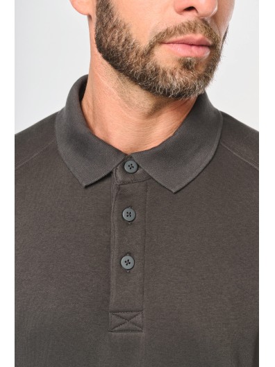 Sweatshirt com decote tipo polo - WK4000