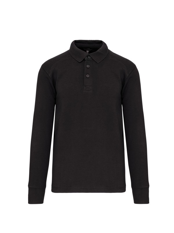 Sweatshirt com decote tipo polo - WK4000